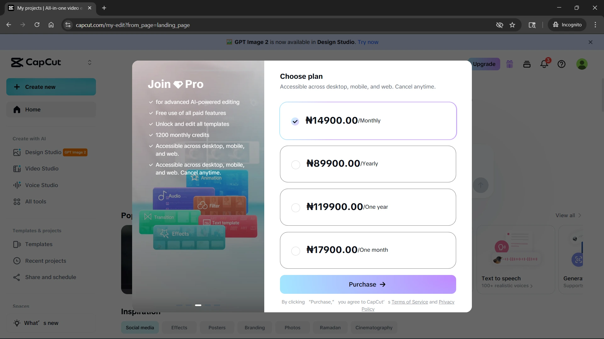 Capcut Pricing: How To Get Pro For $1.65/Mo 4 Capcut Pricing: Nigeria
